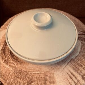 Pottery Barn Sicilia Cream Ceramic Lidded Casserole 8” Made in Portugal